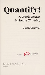 Cover of Quantify! by Göran Grimvall