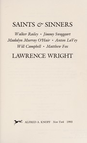 Cover of Saints & sinners by Lawrence Wright