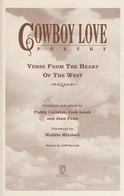 Front cover of Cowboy love poetry by Paddy Calistro