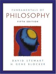 Front cover of Fundamentals of philosophy by Stewart, David