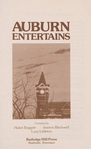 Front cover of Auburn entertains by Jeanne Blackwell