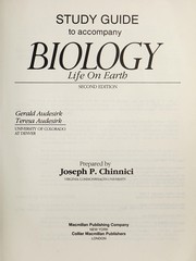 Front cover of Study guide to accompany Biology, life on earth, second edition, Gerald Audesirk, Teresa Audesirk by Joseph Frank Peter Chinnici