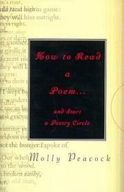 Front cover of How to read a poem-- and start a poetry circle by Molly Peacock
