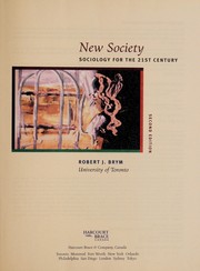 Cover of New society by Robert J. Brym