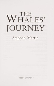 Front cover of The whales' journey by Martin, Stephen