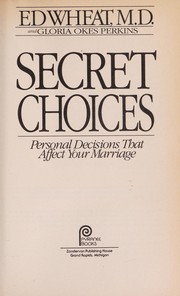 Cover of Secret choices by Ed Wheat