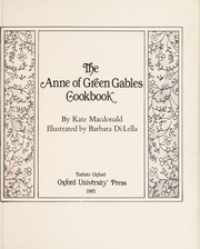 Cover of The Anne of Green Gables cookbook by Kate Macdonald