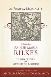 Front cover of In praise of mortality by Rainer Maria Rilke