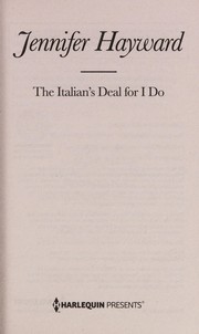 Front cover of The Italian's deal for I do by Jennifer Hayward