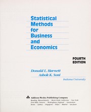 Front cover of Statistical methods for business and economics by Donald L. Harnett