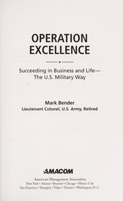 Cover of Operation excellence by Mark C. Bender