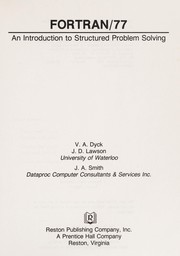 Cover of FORTRAN/77 by V. A. Dyck