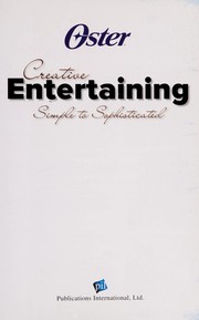 Cover of Oster creative entertaining by Oster (Firm)