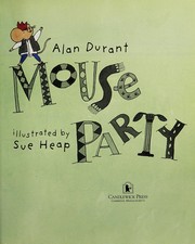 Cover of Mouse party by Alan Durant