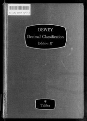 Front cover of Dewey decimal classification and relative index by Melvil Dewey