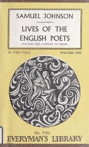 Front cover of Lives of the poets by Samuel Johnson