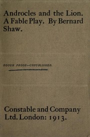 Front cover of Androcles and the lion by George Bernard Shaw