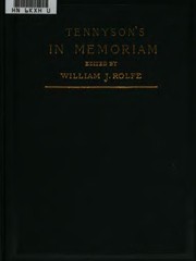 Front cover of In memoriam by Alfred Lord Tennyson