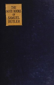 Front cover of The Notebooks of Samuel Butler by Samuel Butler
