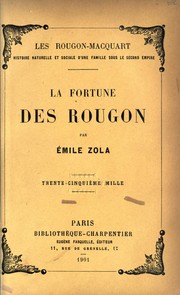Front cover of La fortune des Rougon by Émile Zola