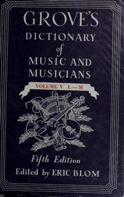 Front cover of Dictionary of music and musicians by Sir George Grove
