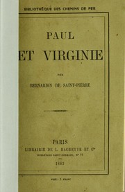 Cover of Paul et Virginie by Bernardin de Saint-Pierre
