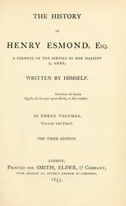 Front cover of History of Henry Esmond, Esq by William Makepeace Thackeray