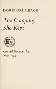 Cover of The company she kept by Doris Grumbach