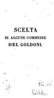 Front cover of Scelta di commedie del Goldoni by Carlo Goldoni