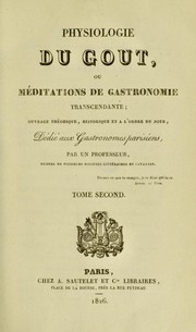 Front cover of Physiologie du goût by Jean Anthelme Brillat-Savarin