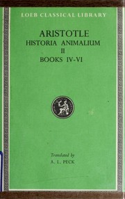 Cover of History of Animals by Aristotle