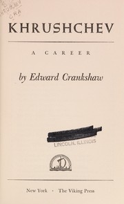Cover of Khrushchev by Edward Crankshaw