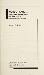 Front cover of Words heard and overheard by Robert F. Gross