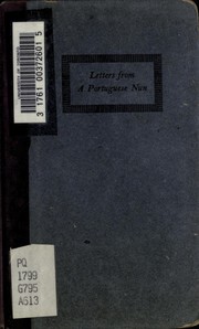 Cover of Lettres portugaises by Gabriel de Guilleragues