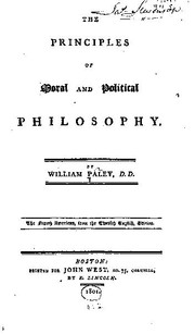 Front cover of The principles of moral and political philosophy by William Paley