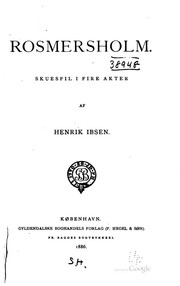 Cover of Rosmersholm by Henrik Ibsen