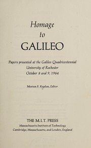 Front cover of Homage to Galileo by Morton F. Kaplon