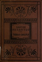 Cover of Sartor resartus by Thomas Carlyle