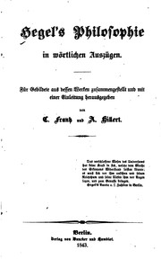 Cover of The philosophy of Hegel by Georg Wilhelm Friedrich Hegel