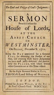 Front cover of The end and design of God's judgments by Thomas Greene