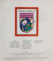Front cover of Destinations in science by David C. Brummett