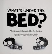 Front cover of What's Under the Bed? by Joe Fenton