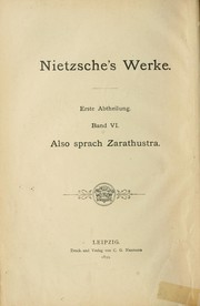 Cover of Werke by Friedrich Nietzsche