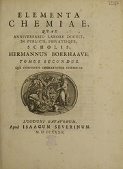 Front cover of Elementa chemiae, quae anniversario labore by Herman Boerhaave