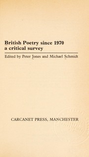 Front cover of British poetry since 1970 by Peter Austin Jones