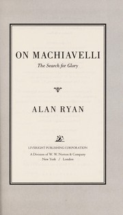 Cover of On Machiavelli by Alan Ryan