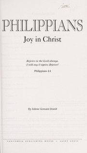 Cover of Philippians by Julene Gernant Dumit