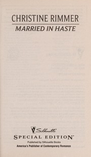Cover of Married in haste by Christine Rimmer