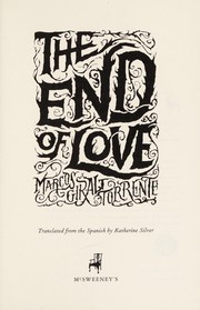 Front cover of The end of love by Marcos Giralt Torrente