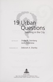 Front cover of 19 urban questions by Joe L. Kincheloe